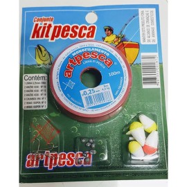 Kit para Pesca - com Linha, Boia, Anzol e Chumbada