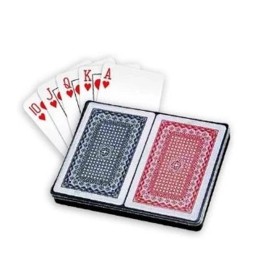 Jogo De Baralho Plastificado - com 2 Jogos de 54 cartas - Impermevel 100% Plstico